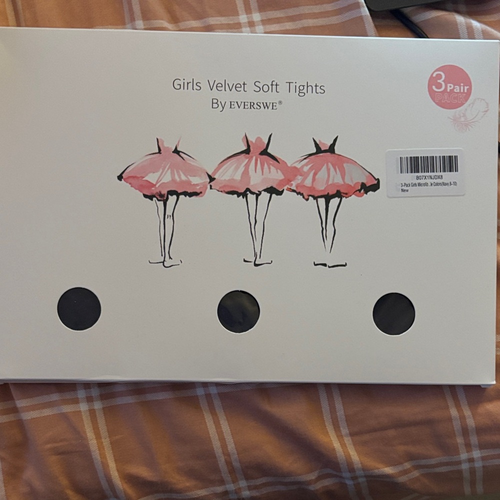 3 pack navy dance tights 8-10 yrs